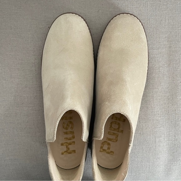 NEW Hush Puppies Mazin Cayto Bootie Taupe Suede Tan Ankle Boot Women’s Size 11 - Picture 4 of 9